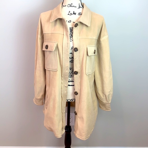 Plush Button Up Yellowstone Shacket Jacket - Picture 6 of 9